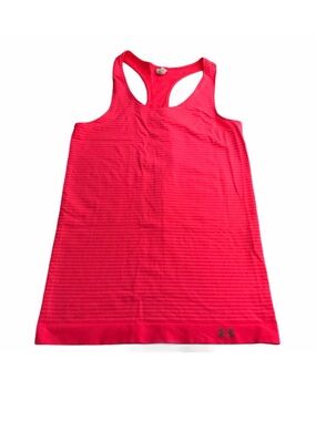 Under Armour Hot Pink Neon Racerback Striped Tank Top Sleeveless Women's Medium